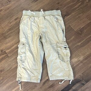 Silver cargo three-quarter short